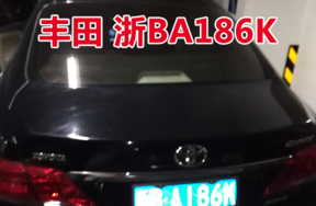 浙BA186K丰田牌小型轿车壹辆
