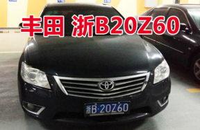 浙B20Z60丰田牌小型轿车