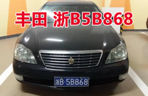 浙B5B868丰田牌小型轿车