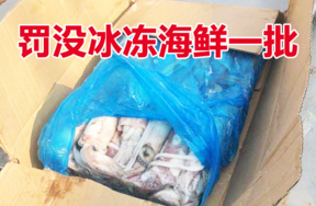 罚没冰冻海鲜一批（带鱼、鱿鱼、鲣鱼等）