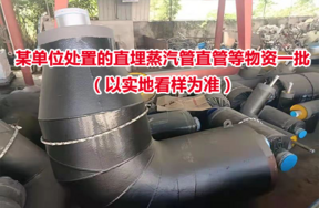 某单位处置的直埋蒸汽管直管等物资一批（以实地看样为准）