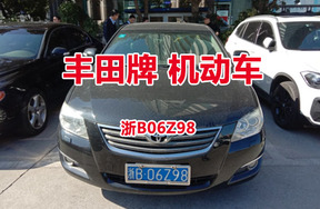 序号07：丰田牌浙B06Z98机动车