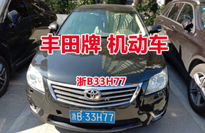 序号05：丰田牌浙B33H77机动车
