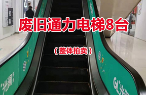 某单位处置的废旧通力电梯8台，整体拍卖