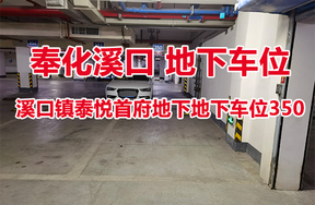 序号12：溪口镇泰悦首府地下地下车位350