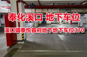 序号29：溪口镇泰悦首府地下地下车位370