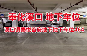 序号32：溪口镇泰悦首府地下地下车位464