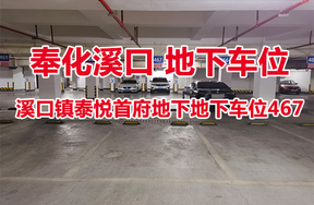 序号34：溪口镇泰悦首府地下地下车位467