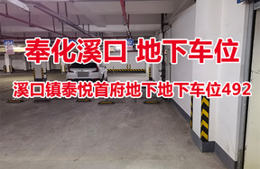 序号40：溪口镇泰悦首府地下地下车位492