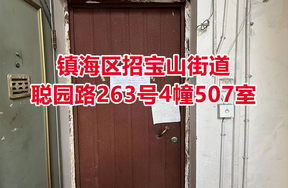序号11：镇海区招宝山街道聪园路263号4幢507室