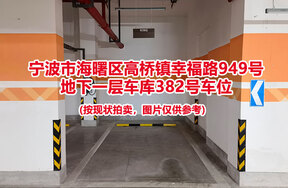 序号064：宁波市海曙区高桥镇幸福路949号
地下一层车库382号车位                              