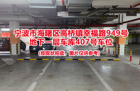 序号081：宁波市海曙区高桥镇幸福路949号
地下一层车库407号车位                              