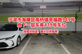 序号090：宁波市海曙区高桥镇幸福路949号
地下一层车库419号车位                              