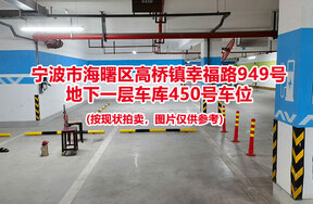 序号137：宁波市海曙区高桥镇幸福路949号
地下一层车库450号车位                              