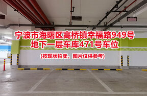 序号120：宁波市海曙区高桥镇幸福路949号
地下一层车库471号车位                              