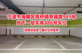 序号132：宁波市海曙区高桥镇幸福路949号
地下一层车库486号车位                              