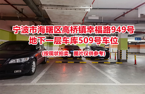 序号155：宁波市海曙区高桥镇幸福路949号
地下一层车库509号车位                              