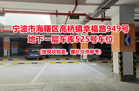 序号171：宁波市海曙区高桥镇幸福路949号
地下一层车库525号车位                              