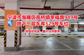 序号175：宁波市海曙区高桥镇幸福路949号
地下一层车库529号车位                              