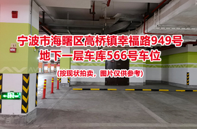 序号196：宁波市海曙区高桥镇幸福路949号
地下一层车库566号车位                              