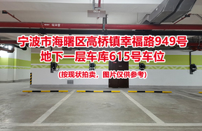 序号217：宁波市海曙区高桥镇幸福路949号
地下一层车库615号车位                              