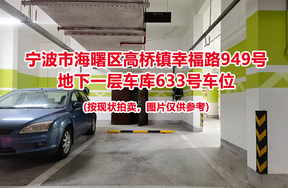 序号220：宁波市海曙区高桥镇幸福路949号
地下一层车库633号车位                              