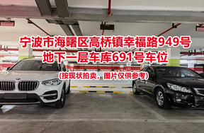 序号263：宁波市海曙区高桥镇幸福路949号
地下一层车库691号车位                              