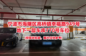 序号305：宁波市海曙区高桥镇幸福路949号
地下一层车库770号车位                              