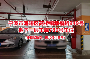 序号312：宁波市海曙区高桥镇幸福路949号
地下一层车库780号车位                              