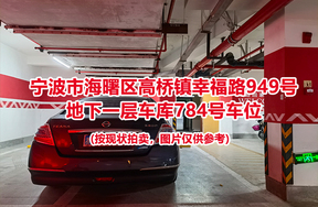 序号316：宁波市海曙区高桥镇幸福路949号
地下一层车库784号车位                              