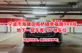序号339：宁波市海曙区高桥镇幸福路949号
地下一层车库797号车位                              