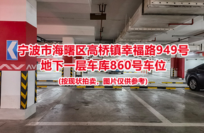 序号358：宁波市海曙区高桥镇幸福路949号
地下一层车库860号车位                              