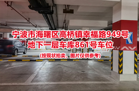 序号359：宁波市海曙区高桥镇幸福路949号
地下一层车库861号车位                              