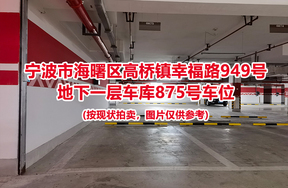序号369：宁波市海曙区高桥镇幸福路949号
地下一层车库875号车位                              