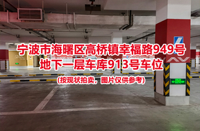 序号394：宁波市海曙区高桥镇幸福路949号
地下一层车库913号车位                              