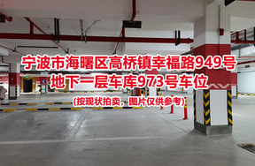 序号423：宁波市海曙区高桥镇幸福路949号
地下一层车库973号车位                              