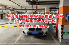 序号043：宁波市海曙区高桥镇幸福路949号
地下一层车库134号车位                              