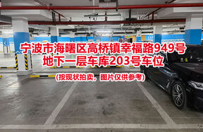 序号041：宁波市海曙区高桥镇幸福路949号
地下一层车库203号车位                              