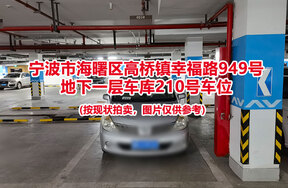 序号044：宁波市海曙区高桥镇幸福路949号
地下一层车库210号车位                              