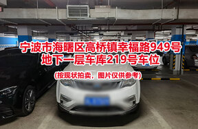 序号060：宁波市海曙区高桥镇幸福路949号
地下一层车库219号车位                              