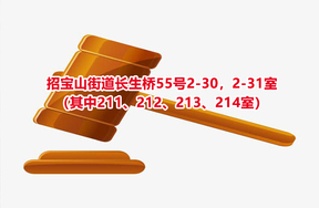 序号11：招宝山街道长生桥55号2-30，2-31室（其中211、212、213、214室）