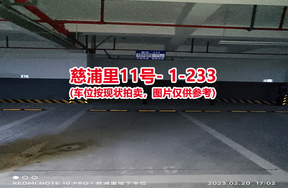 序号225：慈浦里11号-1-233（交警验收编号216）