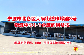 宁波市北仑区大碶街道珠峰路8号物流中心1-1仓库的租赁权