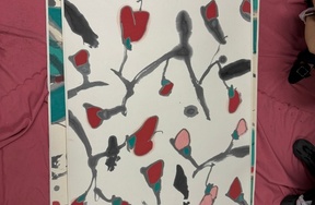 序号25，编号15442，
作者：张桂铭
作品：花卉2(红色)