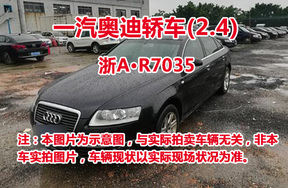 序号26:一汽奥迪轿车(2.4)浙AR7035